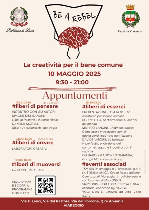 Locandina BE A REBEL del 10 Maggio 2025